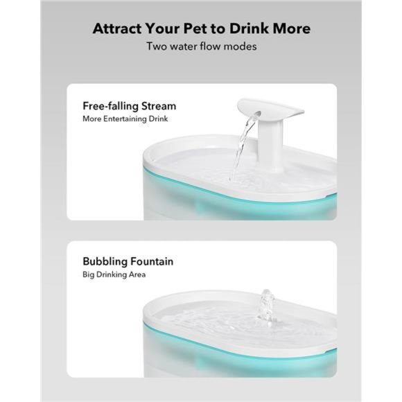 PETLIBRO Cat Water Fountain,71fl oz/2.1L Ultra Quiet Pet Water Fountain forCats - Picture 2 of 5